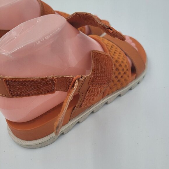 NEW Sorel Roaming Decon Slingback Sandals Mesh Leather Orange Women's Size 7 - Picture 11 of 12